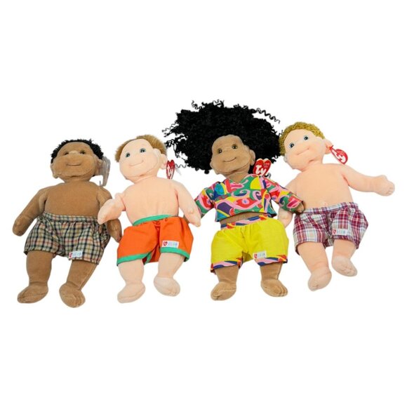 TY Beanie Baby Kids Plush Lot 4 Buzz Boomer Rascal Calyspso Vintage Dolls 1990s - Picture 3 of 7
